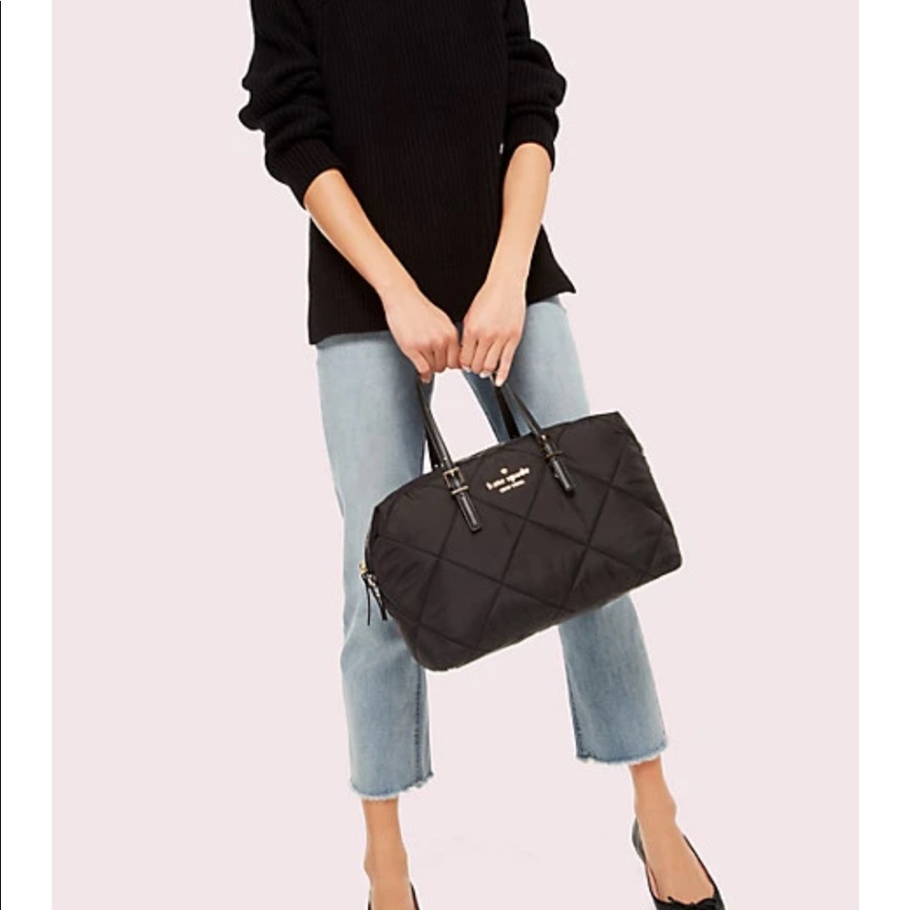 Kate Spade black Watson lane quilted small lyla